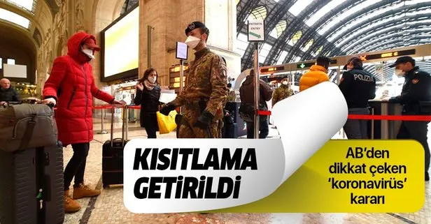 AB'den seyahatlere kısıtlama
