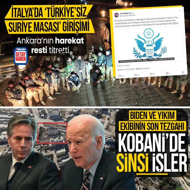 İtalyada Türkiyesiz Suriye masası kurma girişimi! Bidenın Kobanideki son oyunu... Ankara-Washington hattında dikkat çeken temas