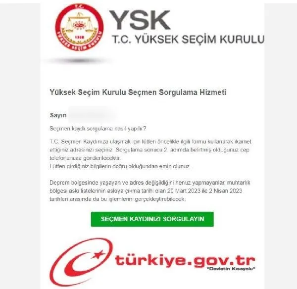 Seçimlerden önce yeni dolandırıcılık yöntemine dikkat: "Seçmen kaydınızı sorgulayın" tuzağı-2