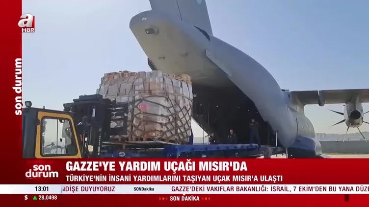 Gazze’ye yardım uçağı Mısır’a gidiyor!