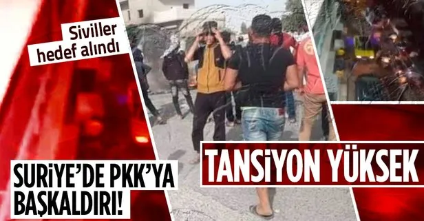 Münbiç’te YPG/PKK’ya başkaldırı! Halk ayaklandı, terör örgütü sivilleri hedef aldı