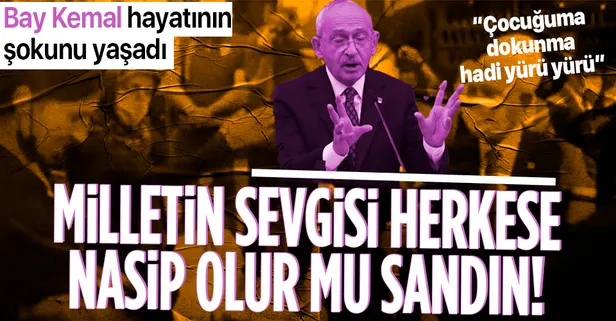 CHP Genel Başkanı Kemal Kılıçdaroğlu'na Çorum'da büyük tepki: "Çocuğuma dokunma hadi yürü, yürü"