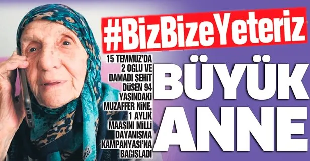 Türkiye 7’den 70’e tek yürek: Muzaffer Nine, 1 aylık maaşını Milli Dayanışma Kampanyası’na bağışladı