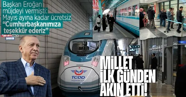 Başkan Erdoğan müjdeyi vermişti: Ücretsiz olan Ankara-Sivas Hızlı Tren Hattı’na yoğunluk! 12 saatlik mesafe 2 saate düştü
