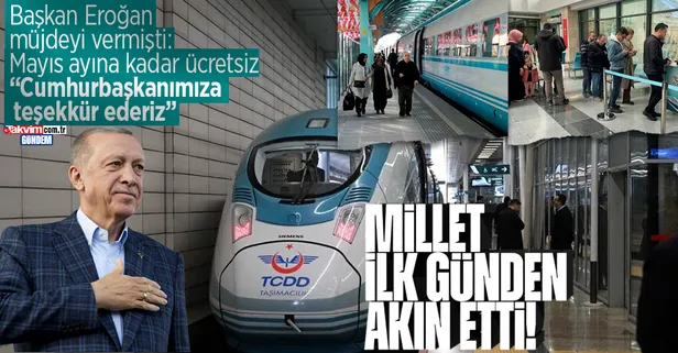 Başkan Erdoğan müjdeyi vermişti: Ücretsiz olan Ankara-Sivas Hızlı Tren Hattı'na yoğunluk! 12 saatlik mesafe 2 saate düştü