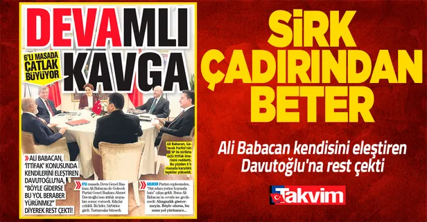 6'lı masa da kriz büyüyor! Ali Babacan kendisini eleştiren Davutoğlu'na rest çekti