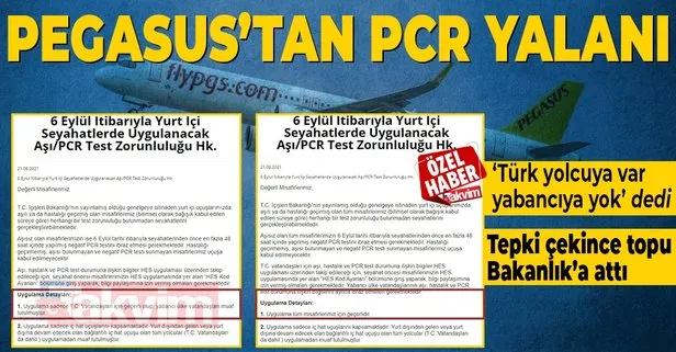 Pegasus’tan skandal PCR testi açıklaması! Sitesini güncelledi sorumluluğu İçişleri Bakanlığı’na attı