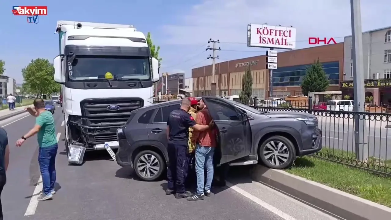 İnegöl’de TIR kazası!