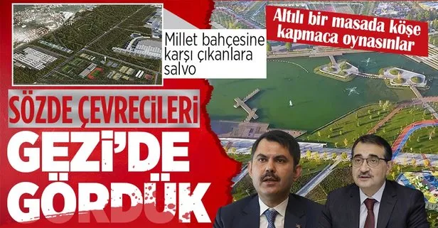 Bakan Kurum ve Bakan Dönmez’den millet bahçesine karşı çıkanlara salvo: Dün sözde ağaç kesildi diye ayağa kalkanlar bugün ağaç dikilmesine karşı