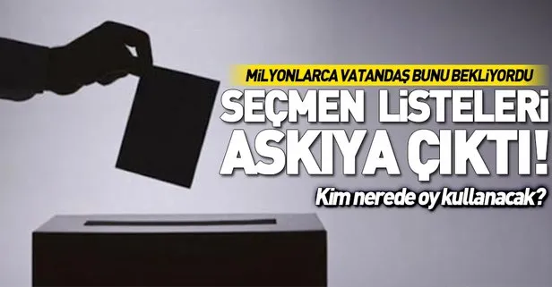 Nerede oy kullanacağım? YSK seçmen listeleri belli oldu! YSK seçmen kaydı sorgulama