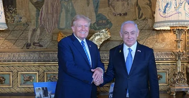 ABD'nin eski Başkanı Trump katil İsrail'in Başbakanı Netanyahu ile görüştü