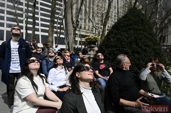 2024 yılının ilk tam Güneş tutulması ABD'de gerçekleşti | Milyonlarca kişi yakından takip etti! İşte o renkli anlar... - 50