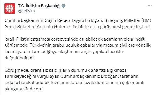 baskan-erdogan-birlesmis-milletler-bm-genel-sekreteri-antonio-guterres-ile-gorustu-1696961084291.jpeg Başkan Erdoğan'dan peş peşe Filistin diplomasisi! BM Genel sekteri Guterres ve Rusya lideri Putin ile görüştü-3