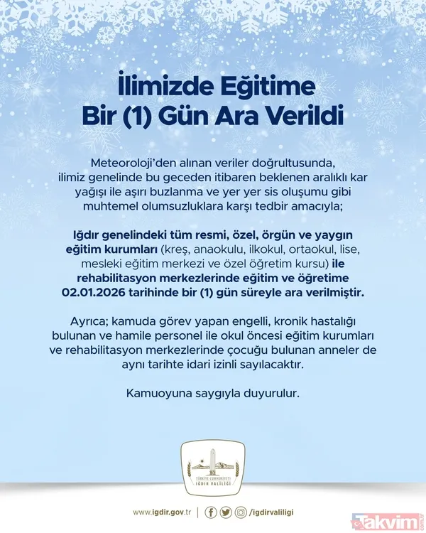 İstanbul'da 5 ilçede eğitime ara! Valilikler peş peşe açıkladı: Şehir şehir kar tatili raporu - 7