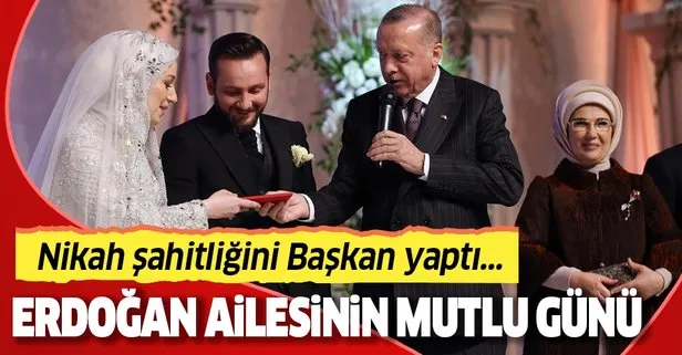 Başkan Erdoğan yeğeni Sevde Erdoğan’ın nikah şahitliğini yaptı