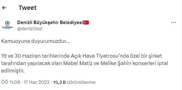 LGBT’lilere geçit yok! Melike Şahin ve Mabel Matiz’in konserleri iptal edildi