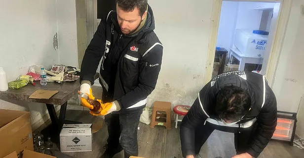 Son dakika: Beykoz'da sahte içki imalathanesine baskın: Şüphelilerin bondrol kandırmacası