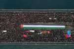 Galata'dan şehitlerimiz ve Filistin için dünyaya haykırış... İsimleri tek tek okundu | Tarihi günden tarihi kareler!