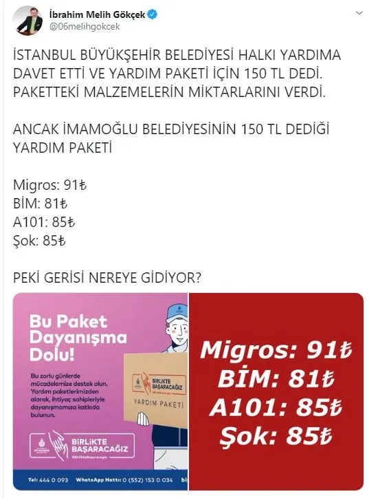 CHP'li İBB Başkanı Ekrem İmamoğlu'ndan gıda paketine "fırsatçı" tarifesi!-6