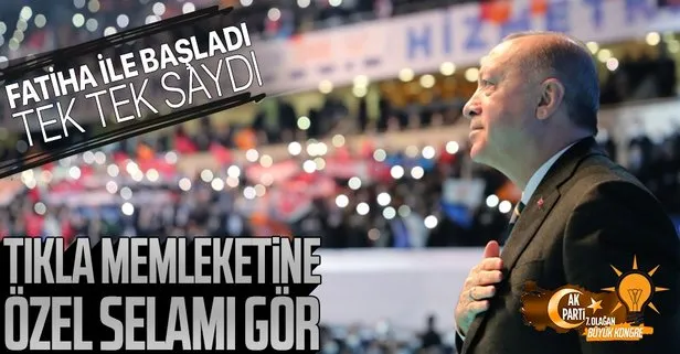 SON DAKİKA: Başkan Recep Tayyip Erdoğan AK Parti 7. Olağan Büyük Kongresi’ndeki konuşmasına Fatiha Suresi’nin mealini okuyarak başladı! 81 ili selamladı