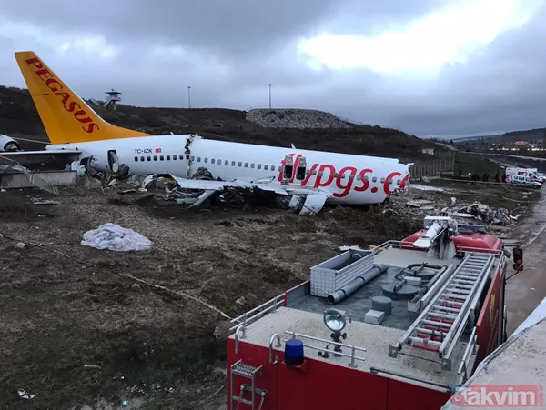 Sabiha Gökçen'deki uçak kazasından dehşet veren kareler - 29