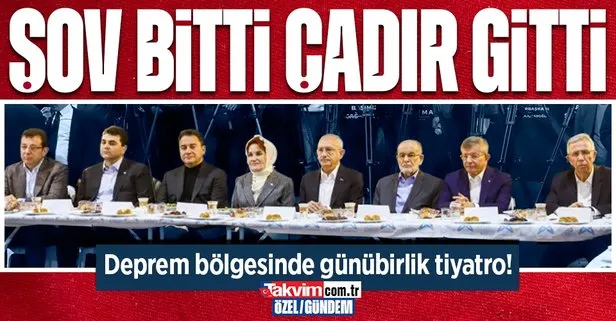Kemal Kılıçdaroğlu ve koalisyon ortaklarının Malatya’daki günübirlik iftar çadırı şovuna tepki yağdı