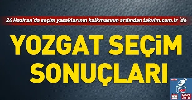 Yozgat seçim sonuçları! 2018 Yozgat seçim sonuçları... 24 Haziran 2018 Yozgat seçim sonuçları ve oy oranları...