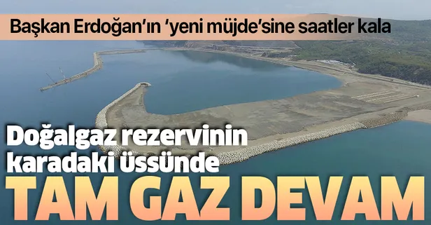 Doğalgaz rezervinin karadaki üssü Filyos Limanı'nda çalışmalara tam gaz devam!