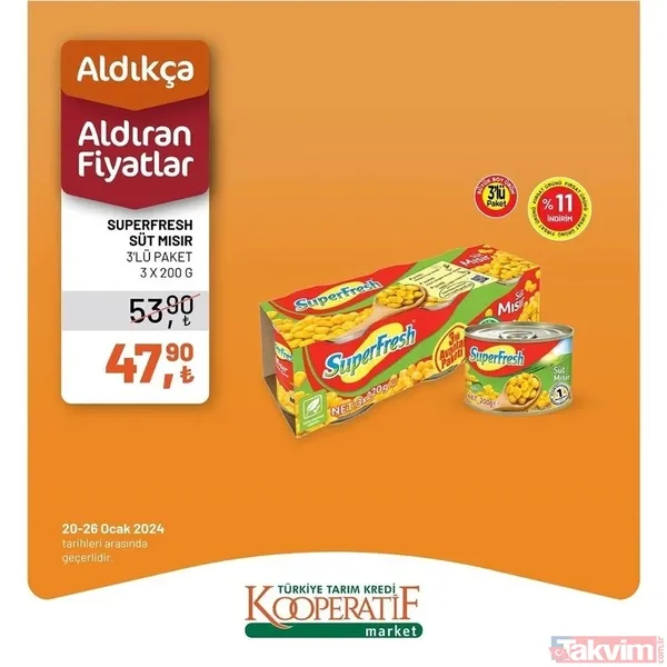 23-26 Ocak 2024 Tarım Kredi Kooperatif market fiyat listesi mest etti: Ayçiçek yağı, Peynir, süt, yumurta, kaşar fiyatları dibi gördü - 39