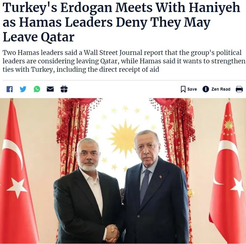 1713681309529.jpeg Başkan Erdoğan-Haniye görüşmesi dünya basınında! İsrail medyası resmen çileden çıktı: İngiliz gazeteden skandal başlık! Hamas’ın karargahı İstanbul mu olacak?-3