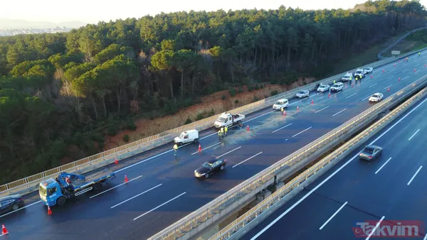 SON DAKİKA: İstanbul'da zincirleme kaza! Kuzey Marmara Otoyolu'nda buzlanma nedeniyle çok sayıda araç birbirine girdi - 17