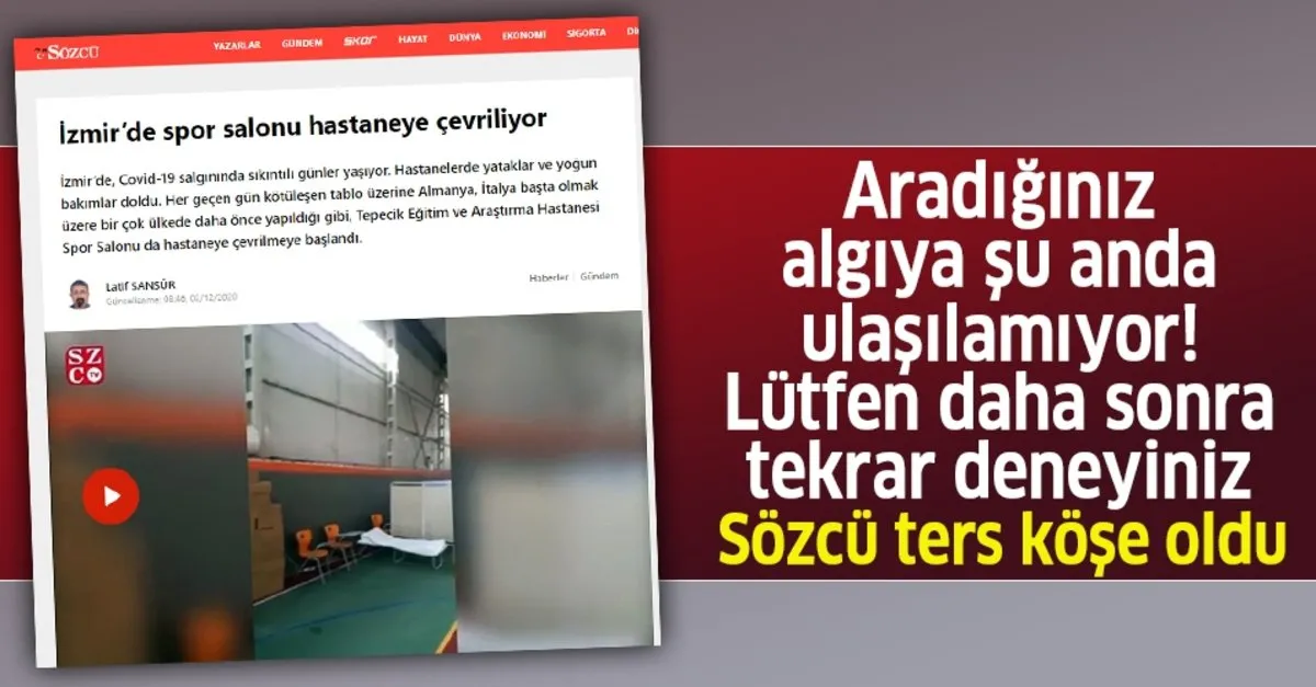 Izmir Valiliginden Sozcu Nun Spor Salonu Salgin Nedeniyle Hastaneye Cevrildi Iddiasina Yalanlama Takvim