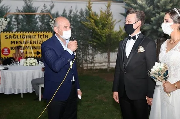 İçişleri Bakanı Süleyman Soylu "düğün salonu" denetimine katıldı