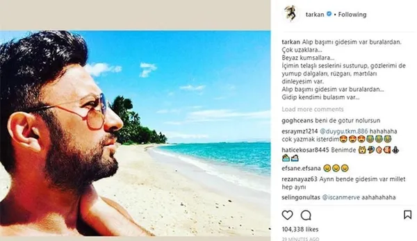 Tarkan "Alıp başımı gidesim var..."-1