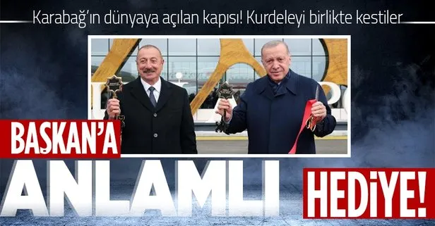 Başkan Erdoğan Azerbaycan’da! Fuzuli’deki Uluslararası Havalimanı’nın açılışını yaptı