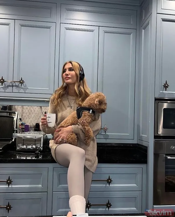 800 metrekarelik 9 odalı villa! Emre Altuğ’un eski eşi Çağla Şıkel’in 2 oğluyla yaşadığı eve bakın! 4 katlı saray yavrusu... - 13