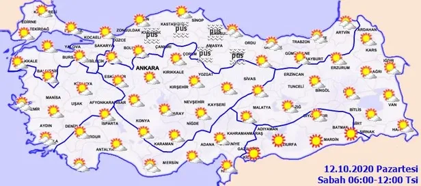 HAVA DURUMU | Meteorolojiden o bölgelere sis ve pus uyarısı | 12 Ekim İstanbul'da hava nasıl olacak?-2