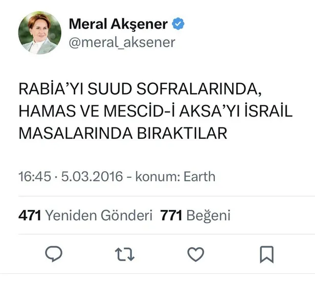 Meral Akşener'den İsrail'i aklama çabası! Filistin’i savunanlara 'samimiyetsiz' dedi! Eski mesajları tutarsızlığını gözler önüne serdi-7