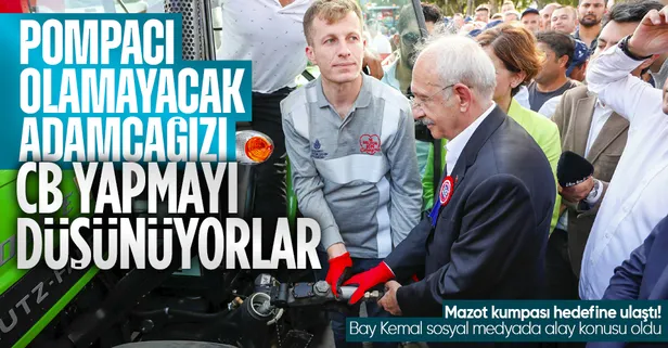 CHP'li Kılıçdaroğlu ve İmamoğlu'nun katıldığı mazot dağıtım töreninde traktöre mazot verilemedi