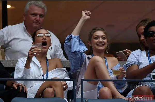 Gigi ve Bella Hadid kardeşler tribünü adeta podyuma çevirdi - 2