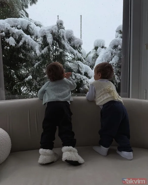 Yasemin Şefkatli ve İdo Tatlıses’in ikizlerinin kar keyfi! İlgi odağı oldular! - 7