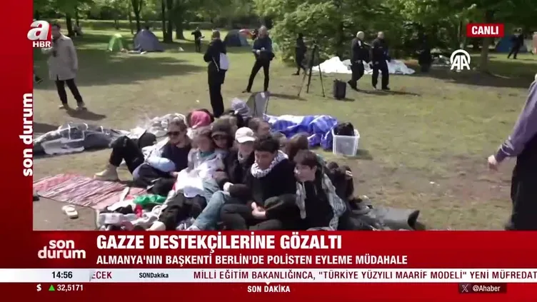 Almanya’da Gazze destekçilerine gözaltı!