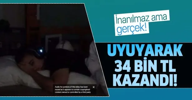 Uyuyarak 34 bin TL kazandı