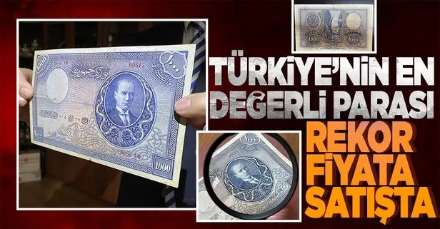 Türkiye’nin en değerli parası! 1927 İngiltere basımı 1. emisyon 1000 lira 800 bin lira açılış fiyatıyla müzayedeye çıkarıldı