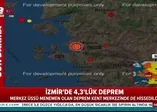 İzmir'de 4.3 büyüklüğünde deprem