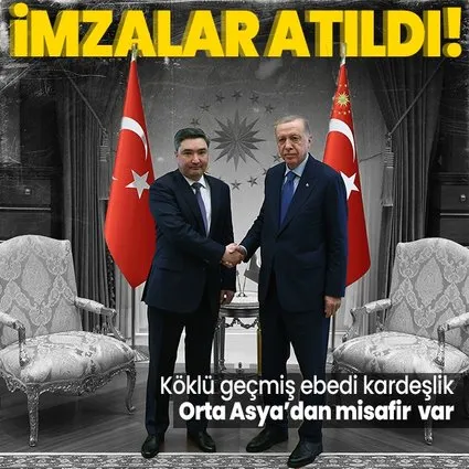 Başkan Erdoğan Külliye’de Kazakistan Başbakanı Oljas Bektenov’u kabul etti | İki ülke arasında Eylem Planı Protokolü imzalandı