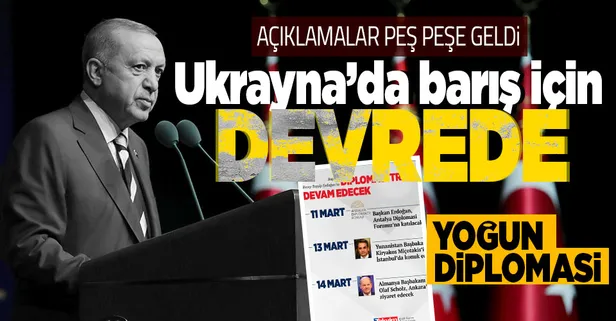 Başkan Erdoğan'dan Ukrayna'da barış için 5 günlük yoğun diplomasi trafiği!