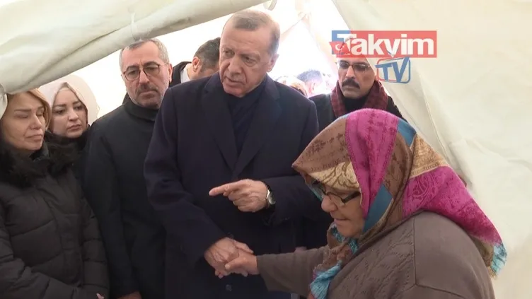 Başkan Erdoğan deprem bölgesinde! Canlı yayında duygu dolu anlar: "Allah devletimizden razı olsun"