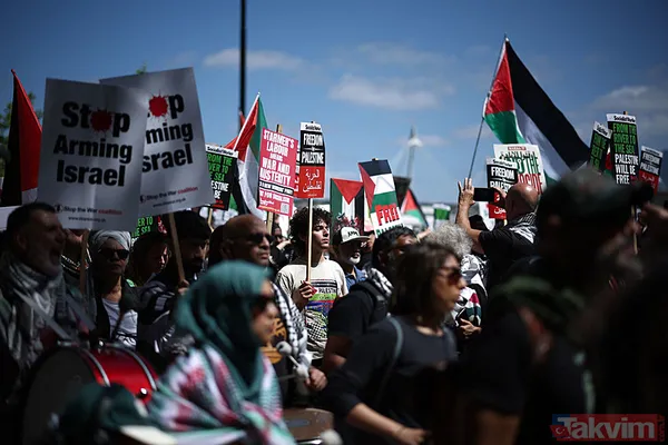 Londra'da Nekbe protestosu: Binlerce kişi sokaklarda - 7