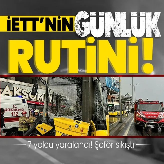 Son dakika: İstanbul D-100 karayolu Esenyurt mevkiinde İETT otobüsü direğe çarptı